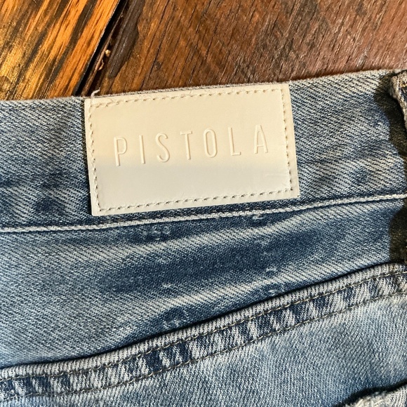 Pistola Cassie Super High-Rise Straight Crop Jeans Women’s Size 28 Light Wash - Picture 6 of 7